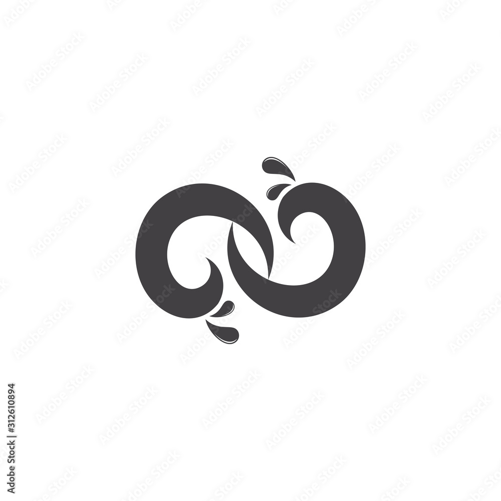 motion water waves simple design symbol vector motion water waves simple design symbol vector