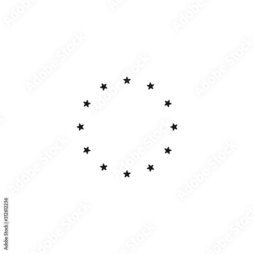 Stars in circle icon design isolated on white background. vector illustration