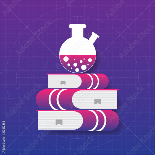 Stack of books for school education