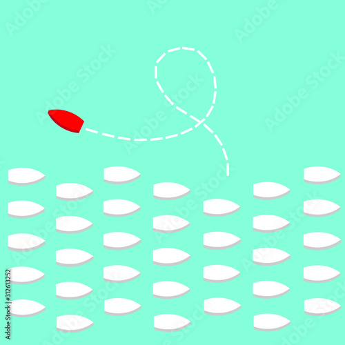 Be different, your own path, non conformist, adventure, vector design