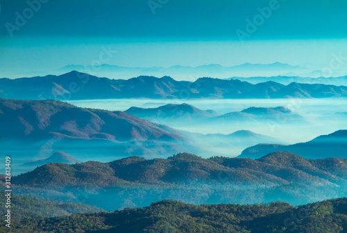 aerial view of mountains © Soonthorn