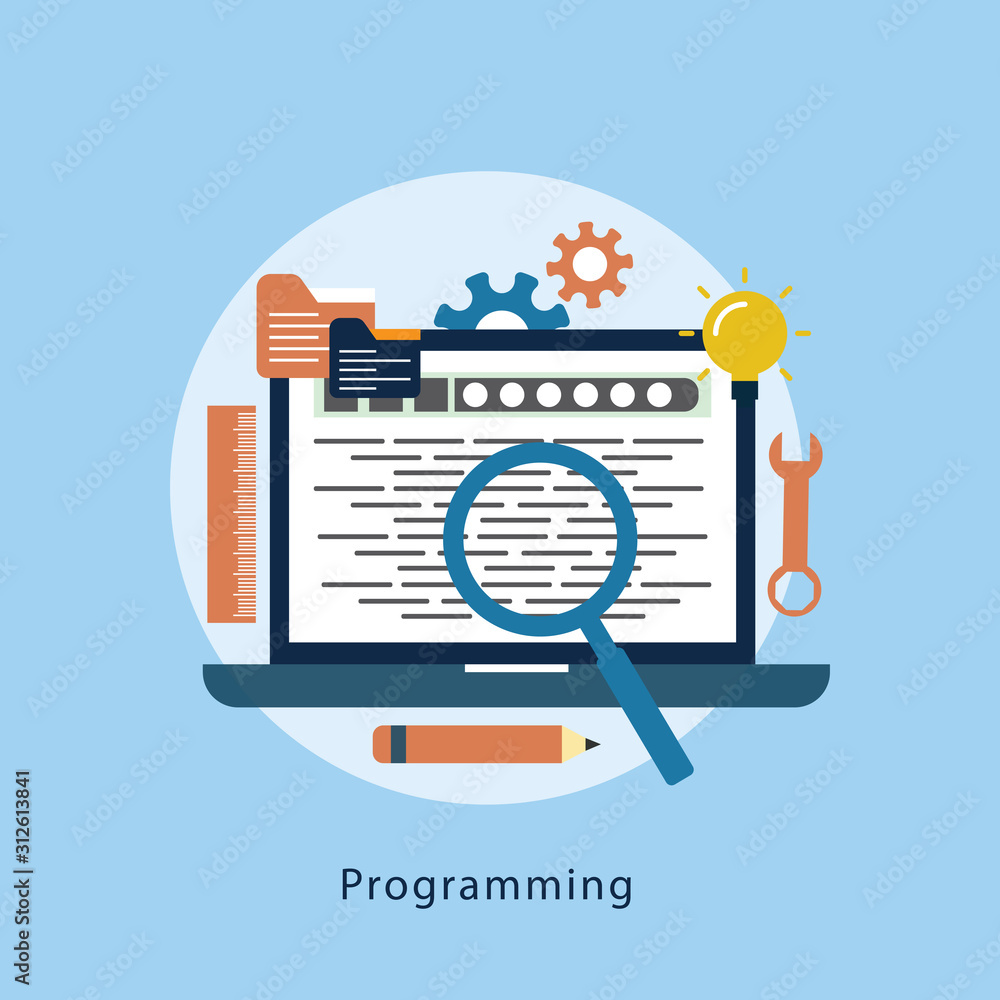 Naklejka premium programming