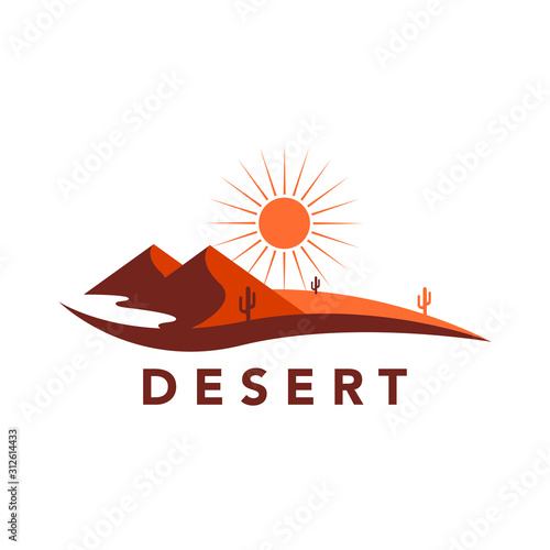 Desert logo design vector stock template 
