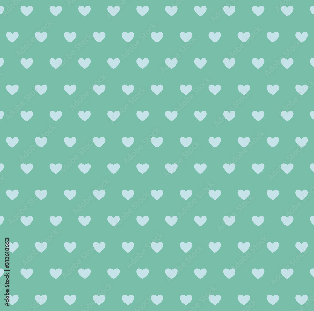 Green hearts background vector design