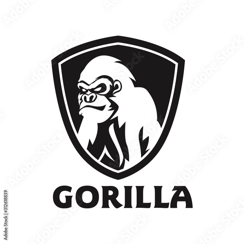 Gorilla mascot Logo Design Vector Illustration