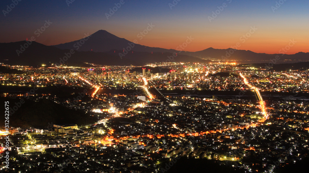 静岡市　富士山と夜景