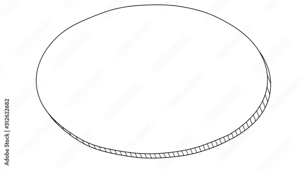 Animated 3D Circle on White Background - White Animated 3D Circle on White Background - White