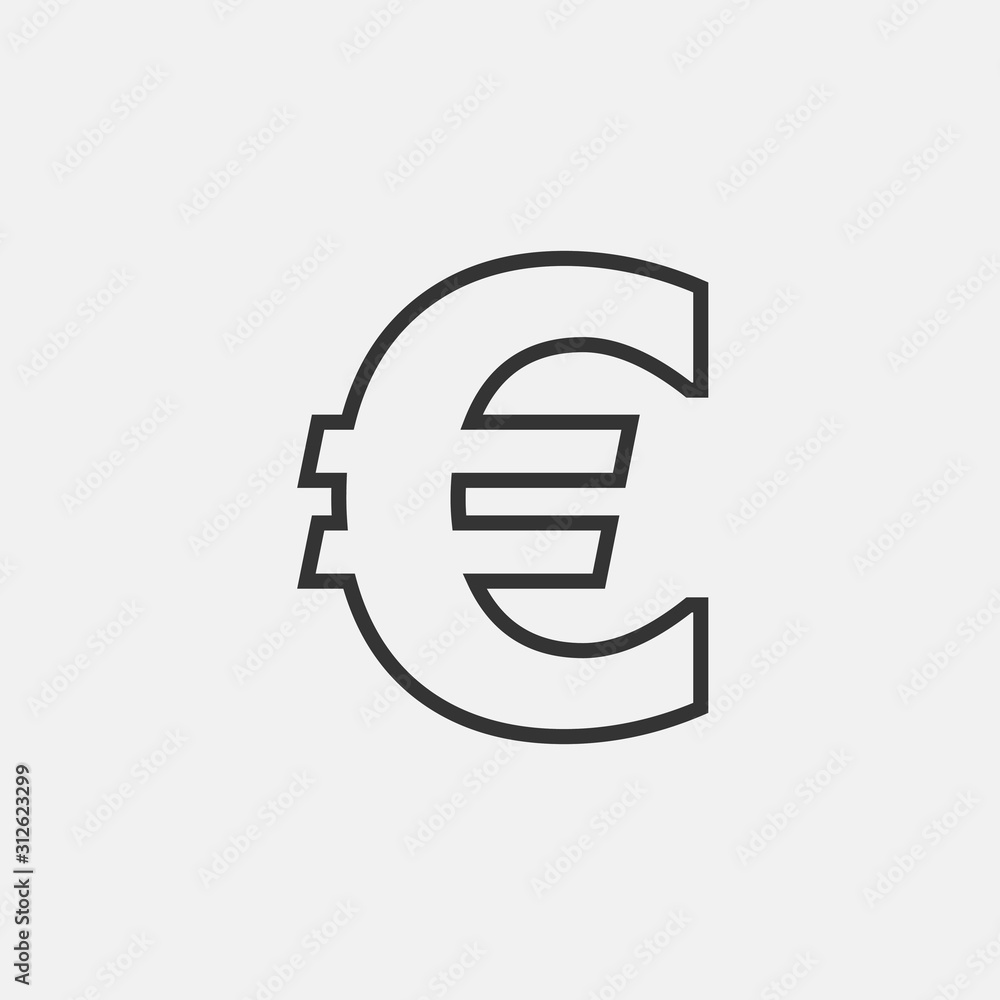euro currency icon vector for web and graphic design euro currency icon vector for web and graphic design