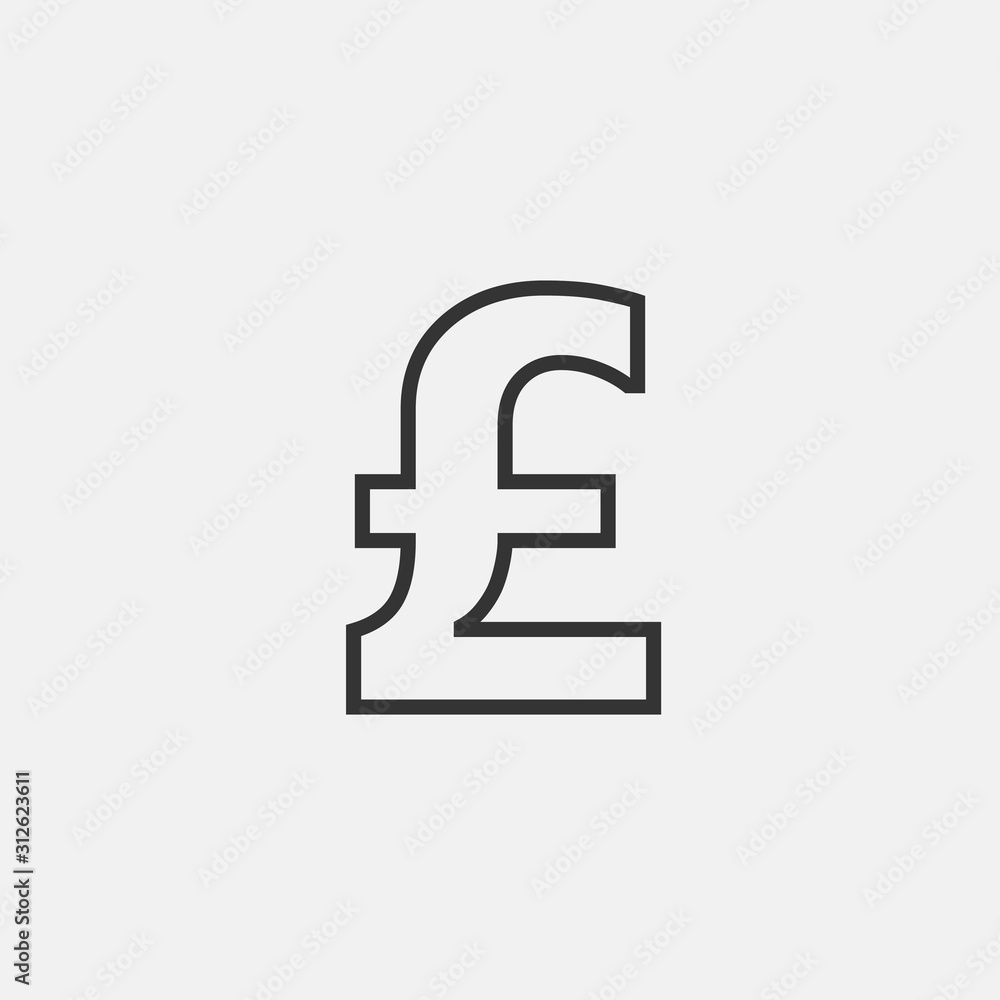 pound sterling currency icon vector for web and graphic design pound sterling currency icon vector for web and graphic design