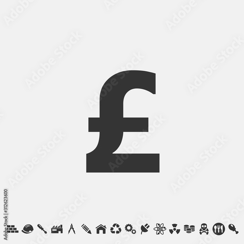 pound sterling currency icon vector for web and graphic design