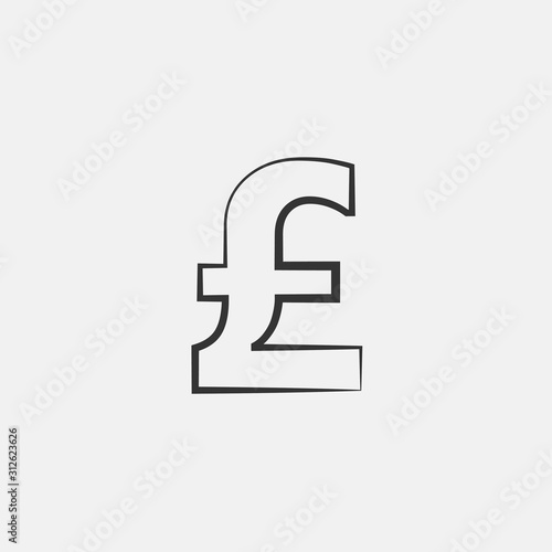 pound sterling currency icon vector for web and graphic design