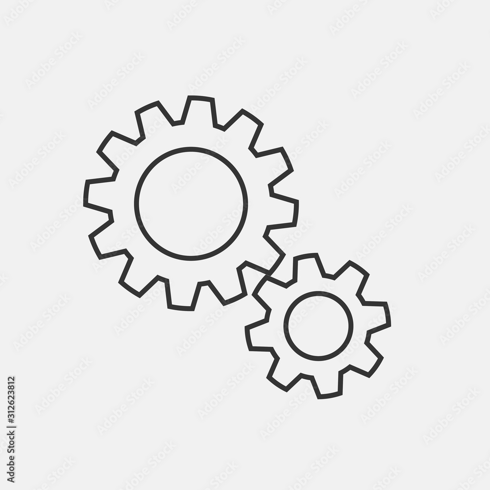 settings icon vector for web and graphic design