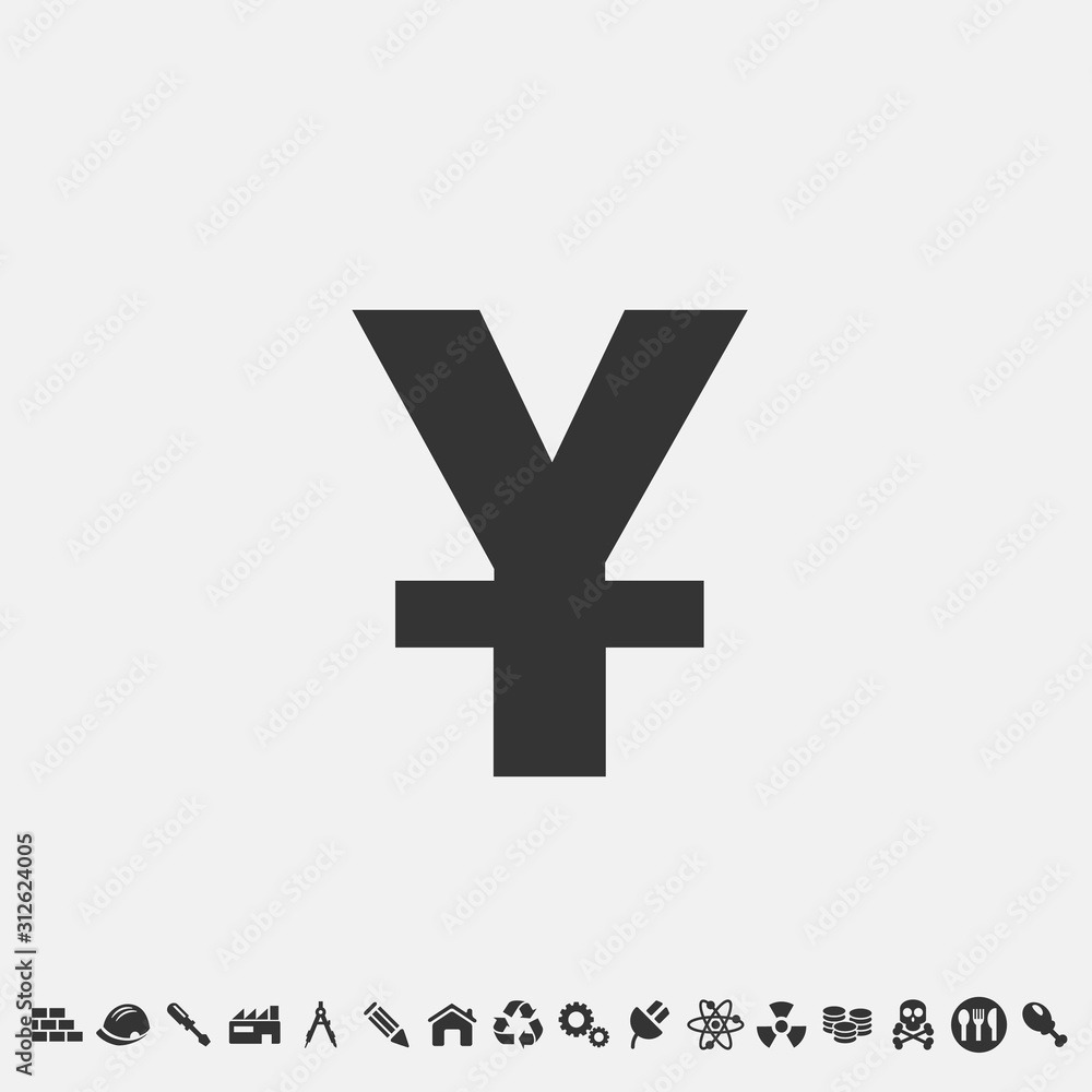 Fototapeta premium yuan chinese currency icon vector for web and graphic design
