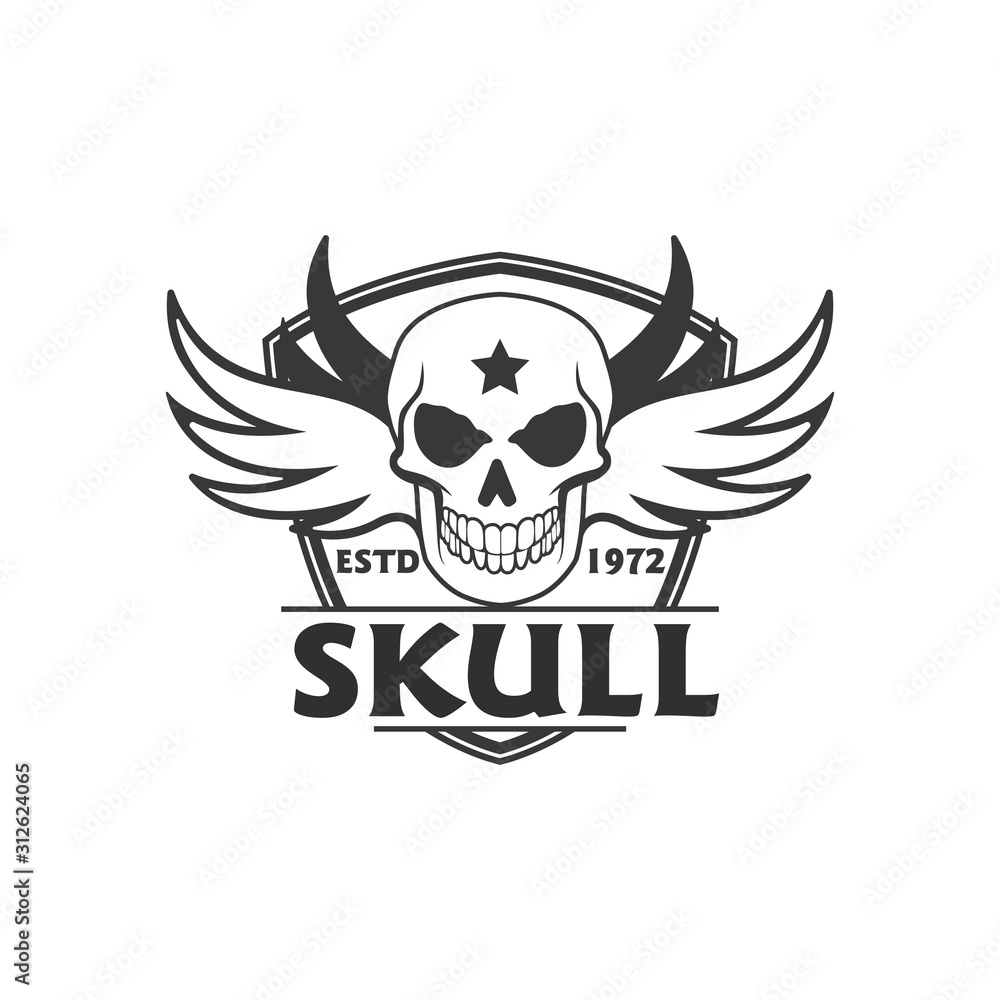skull mascot logo badge design vector illustration skull mascot logo badge design vector illustration