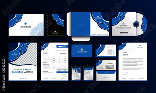 Office stationery template design 