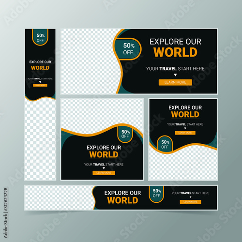 website ad banner design tmplate sate