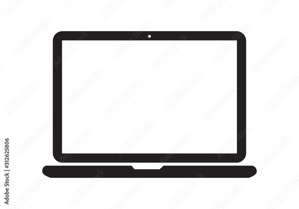 Laptop icon. Vector illustration. on white background Laptop icon. Vector illustration. on white background