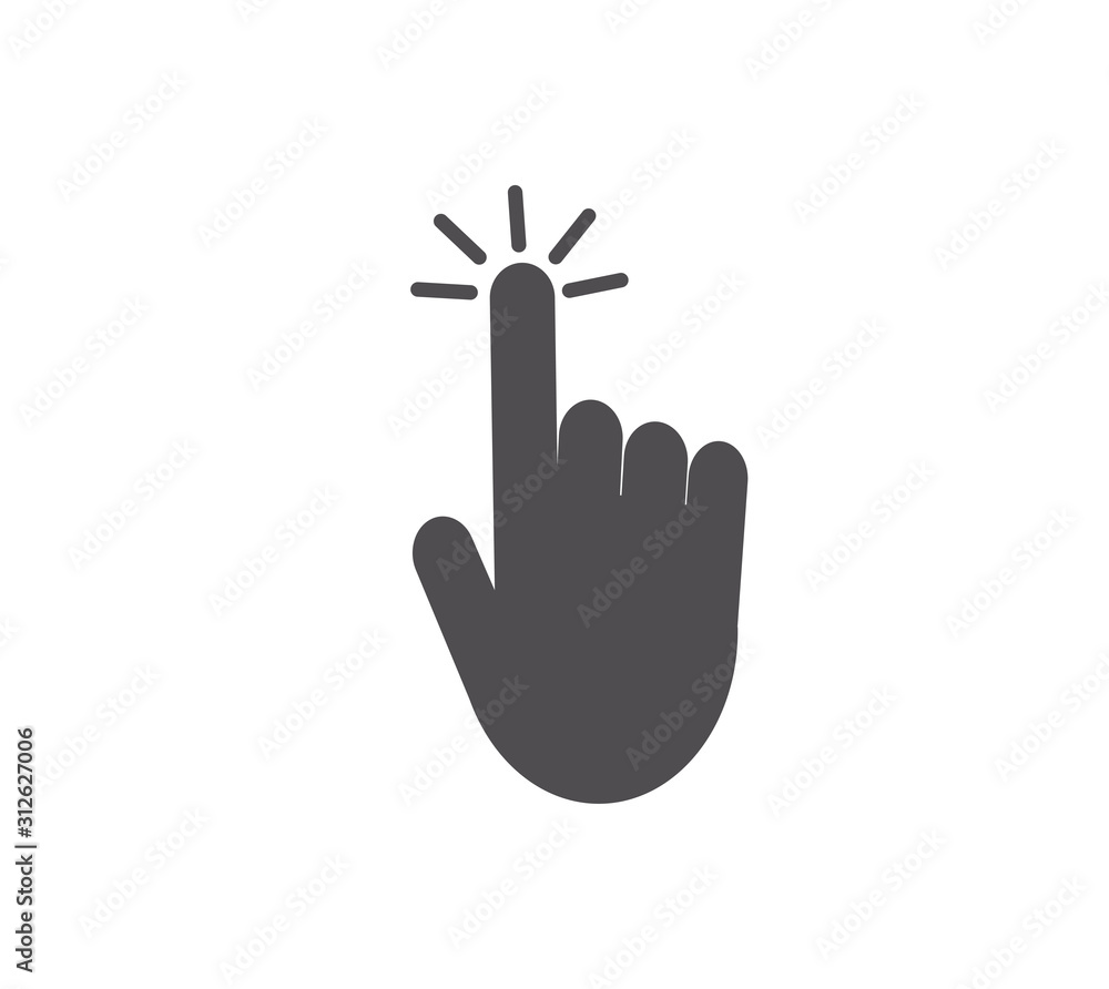 Click hand icon. Vector illustration. on white background