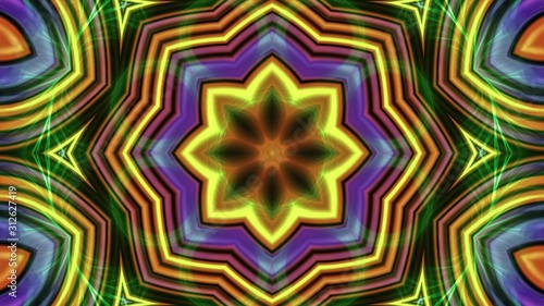 Kaleidoscope Mandala Art Design Abstract Background