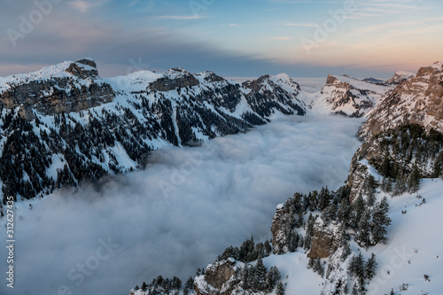 Wallpaper Mural winter in the justistal in the swiss alps Torontodigital.ca