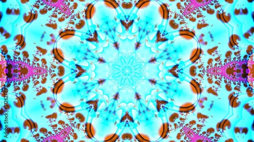 Fototapeta Naklejka Na Ścianę i Meble -  Kaleidoscope Mandala Art Design Abstract Background
