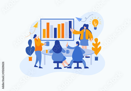 Vector flat illustration a ...