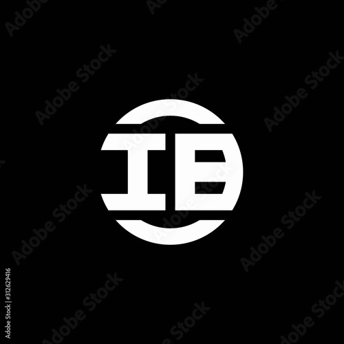 IB logo monogram isolated on circle element design template