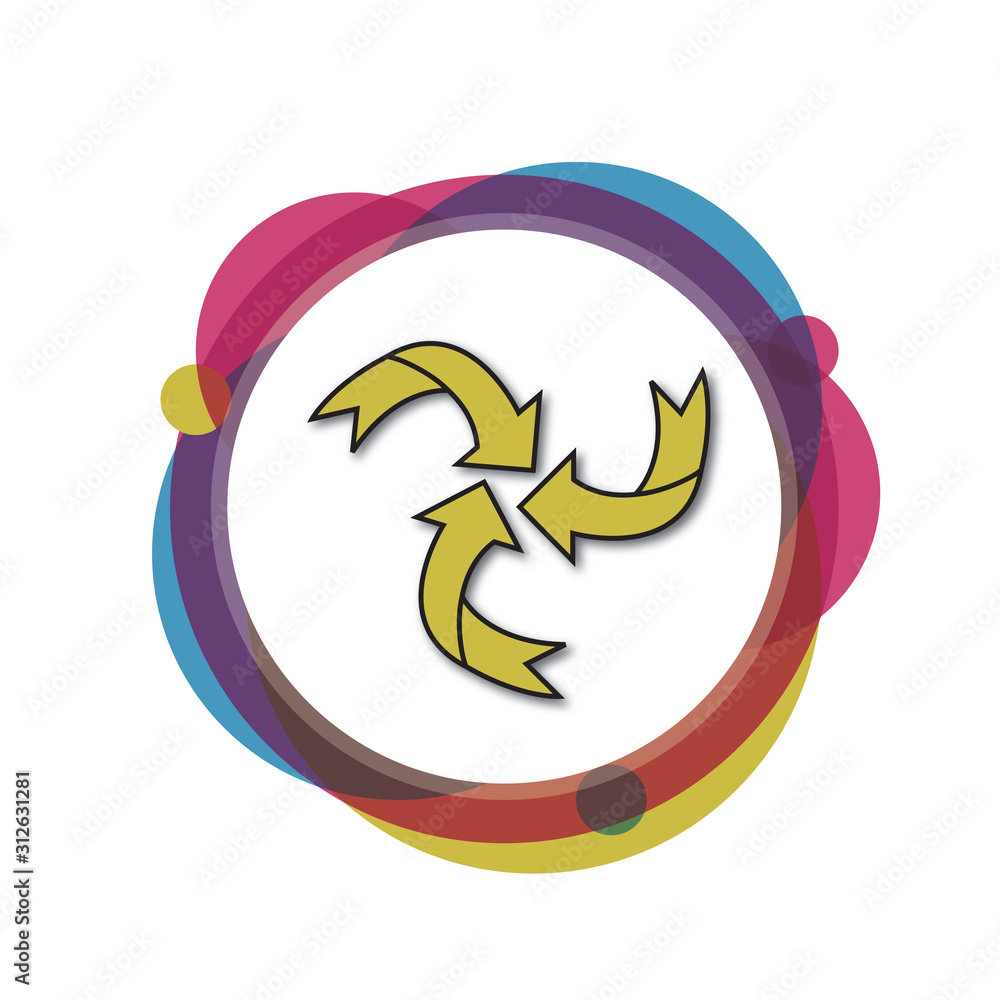 Recycle vector icon. Style is flat rounded symbol Recycle vector icon. Style is flat rounded symbol