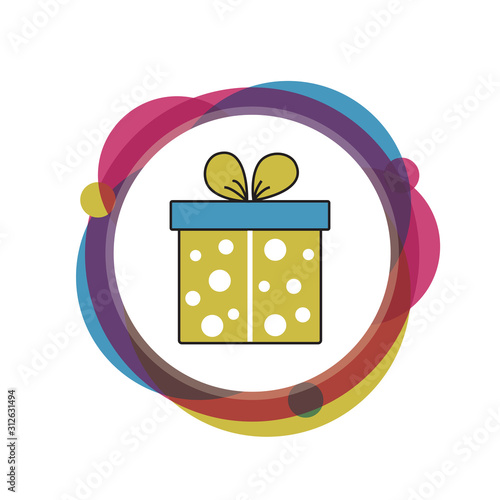 Gift Flat Design Party Icon