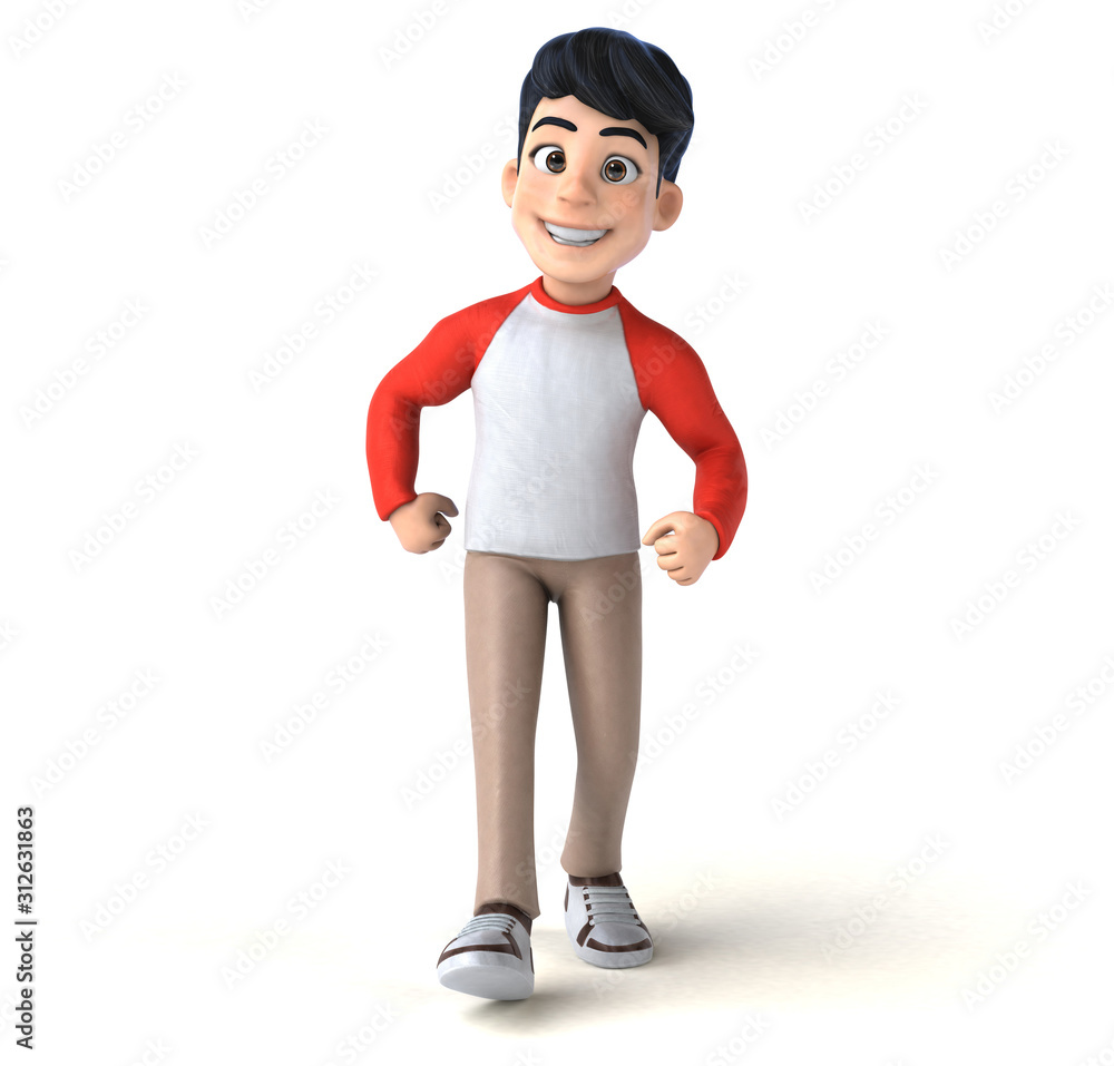 Fun 3D Asian teenager with a manga style Fun 3D Asian teenager with a manga style
