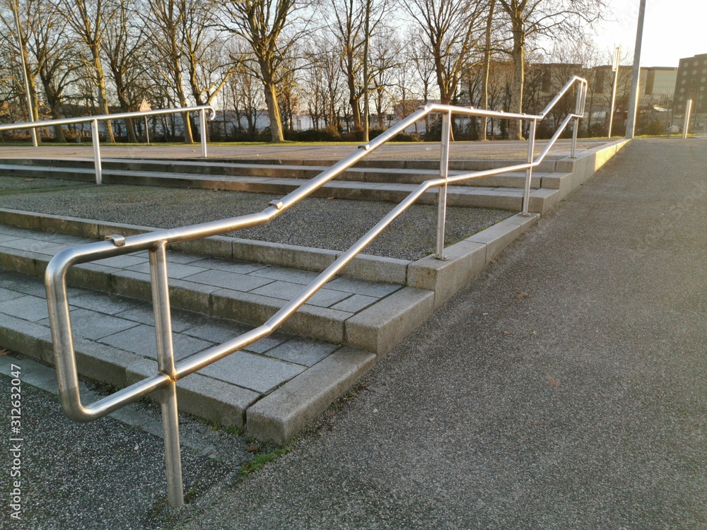 CAEN - Normandy - France - December 25, 2019: Architectural pictures of buildings, bridges and urban furniture and their reflections in water. CAEN - Normandy - France - December 25, 2019: Architectural pictures of buildings, bridges and urban furniture and their reflections in water.