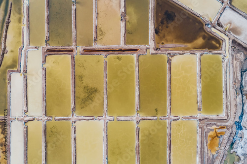 aerial view of the salt flats, Caka salt lake, Qinghai, China photo