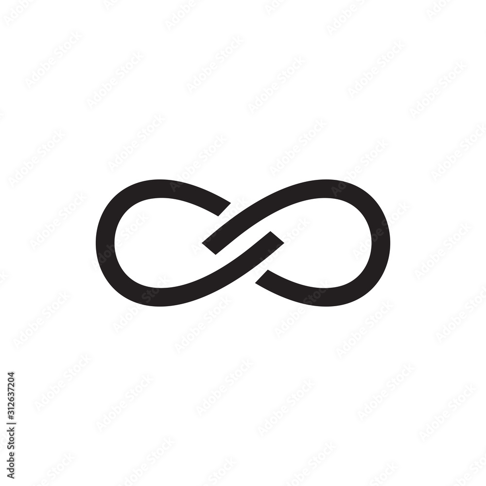 Infinity shape line icon logo design vector illustration template Infinity shape line icon logo design vector illustration template