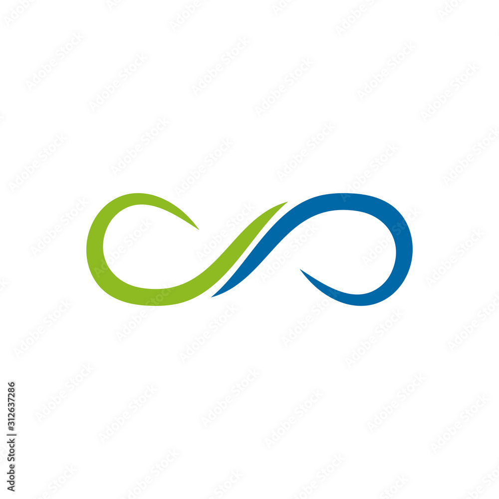 Infinity shape line icon logo design vector illustration template Infinity shape line icon logo design vector illustration template