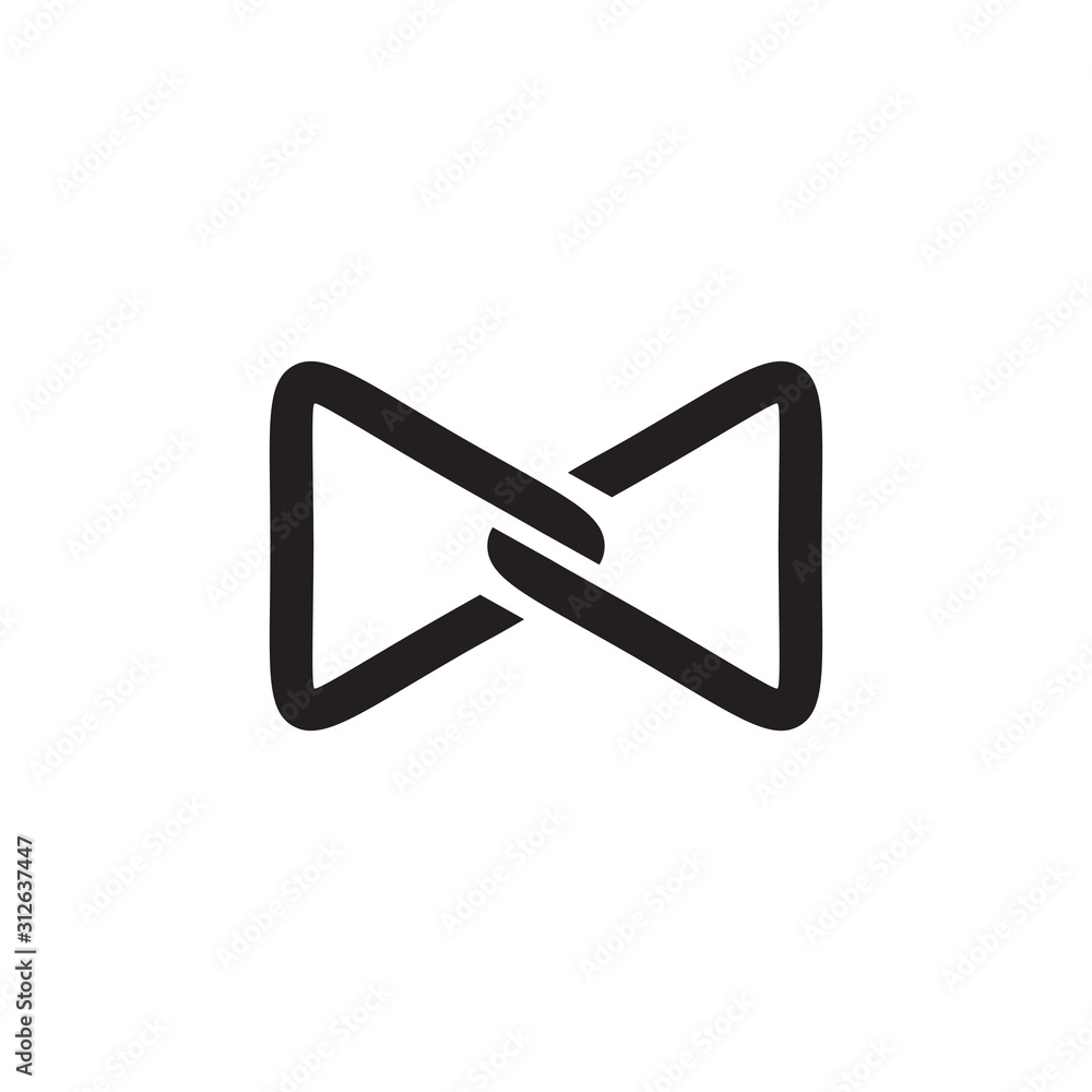 Infinity shape line icon logo design vector illustration template Infinity shape line icon logo design vector illustration template
