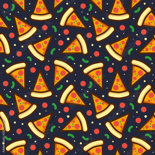 pizza fast food pattern seamless