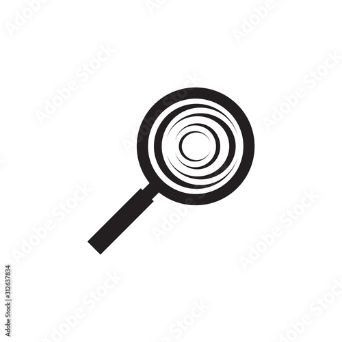 Search magnifying glass icon logo design vector template