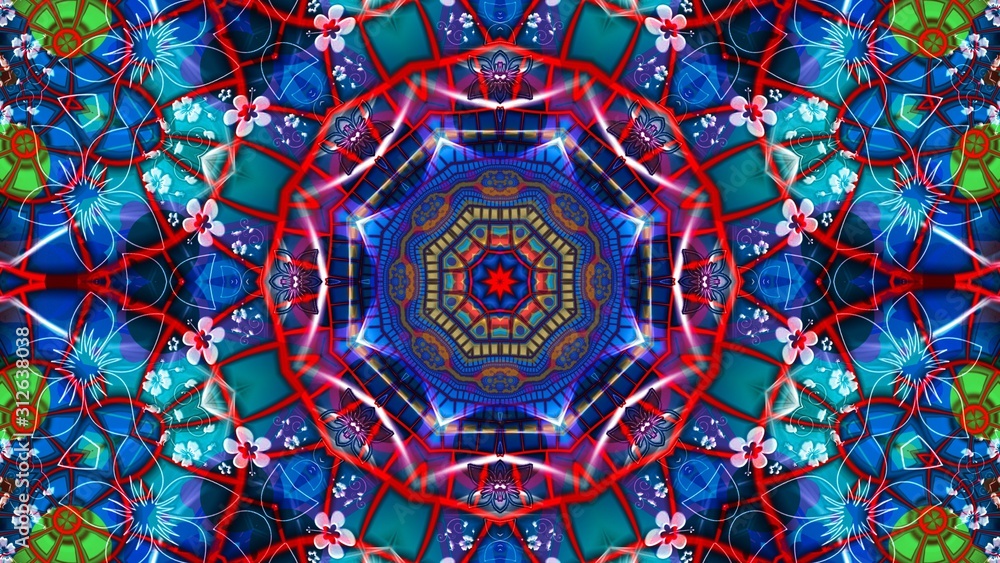 Kaleidoscope Mandala Art Design Abstract Background Kaleidoscope Mandala Art Design Abstract Background
