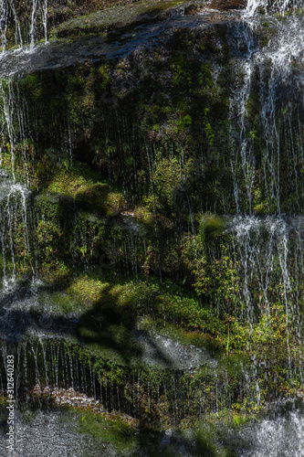 Korokoro Waterfall. Lake Waikaremoana Te Urewera National Park New Zealand.