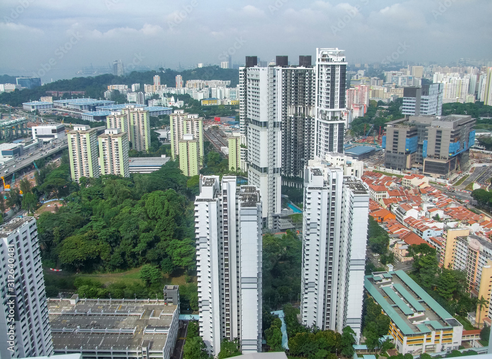 Fototapeta premium Singapore aerial view