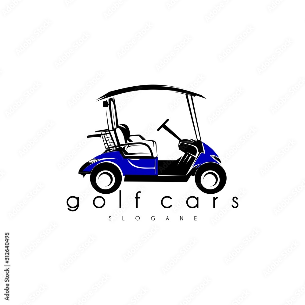 Fototapeta premium golf cart logo vector illustration 
