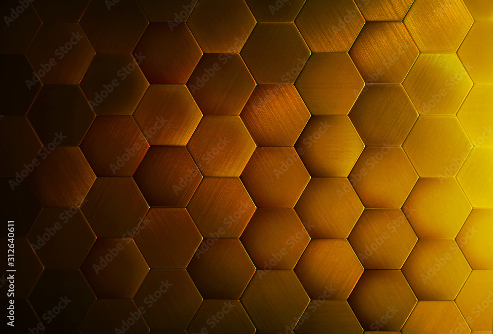 Gold tiles texture hexagon Gold tiles texture hexagon