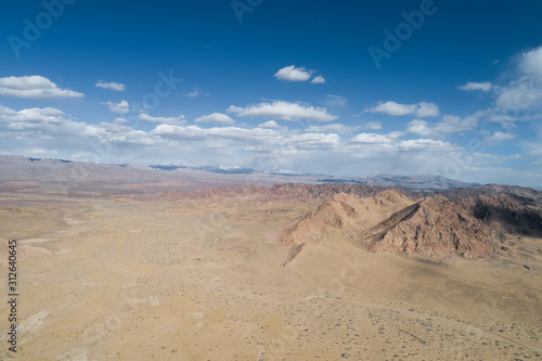 aerial view of dry land in Qinghai, China