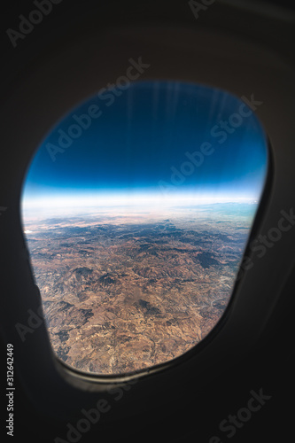 Atlas mountains from airplane