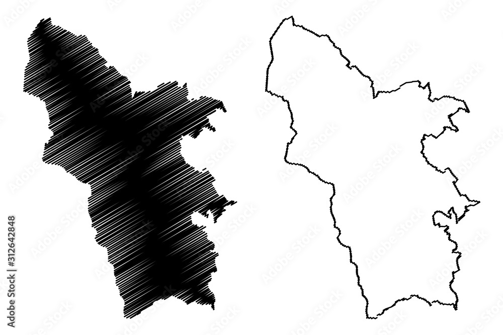 Syunik Province (Republic of Armenia, Administrative divisions of Armenia) map vector illustration, scribble sketch Syunik map..
