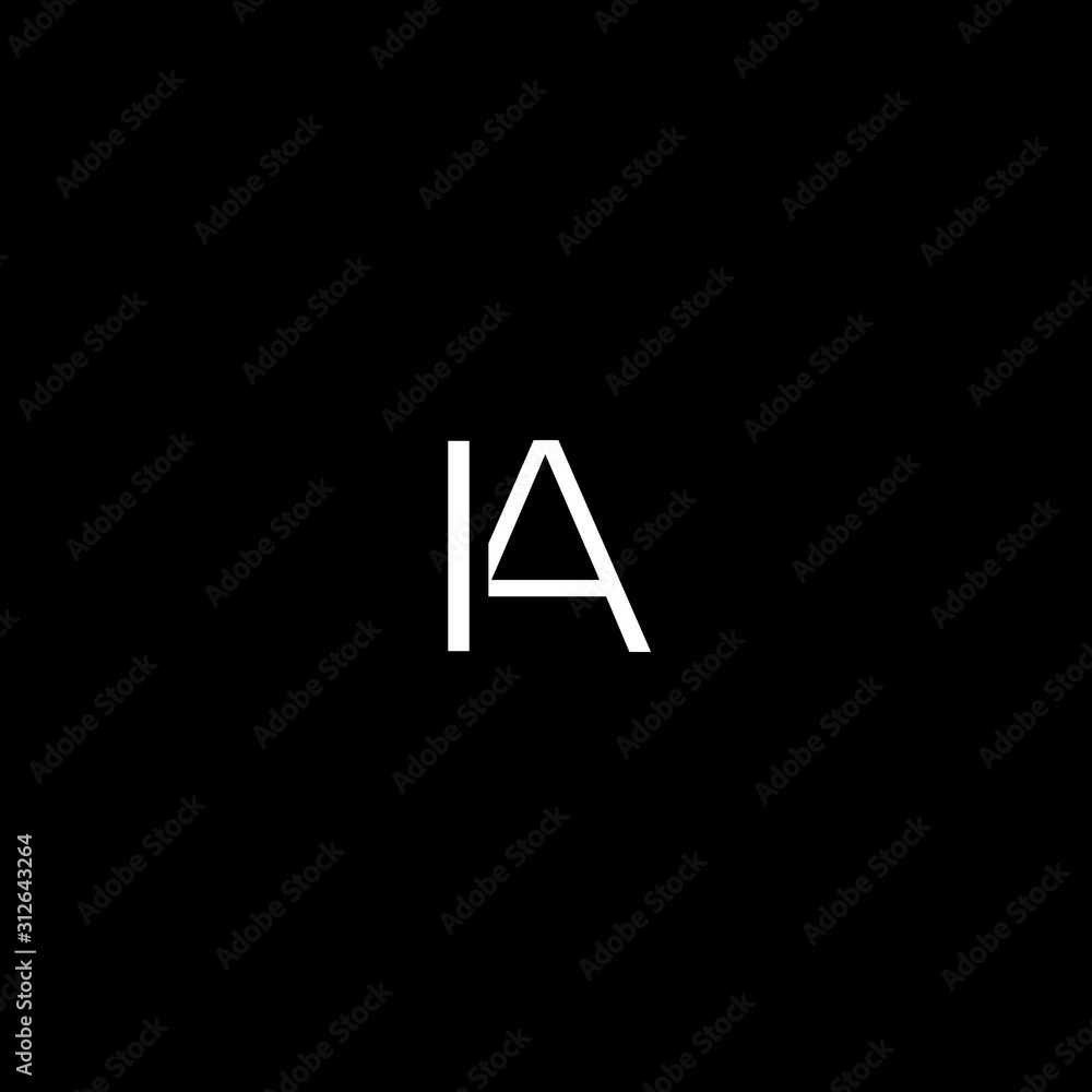 Unique modern artistic IA initial based letter icon logo Unique modern artistic IA initial based letter icon logo