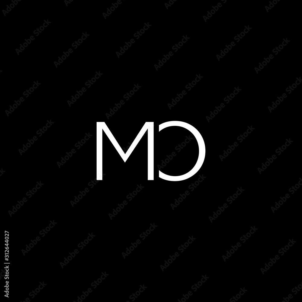 Creative unique minimal MO initial based letter icon logo Creative unique minimal MO initial based letter icon logo