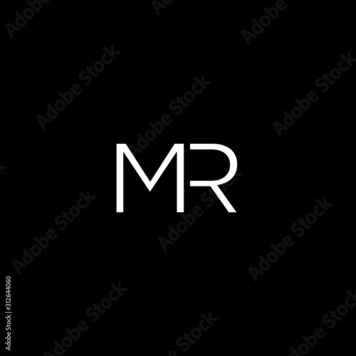 Creative unique minimal MR initial based letter icon logo