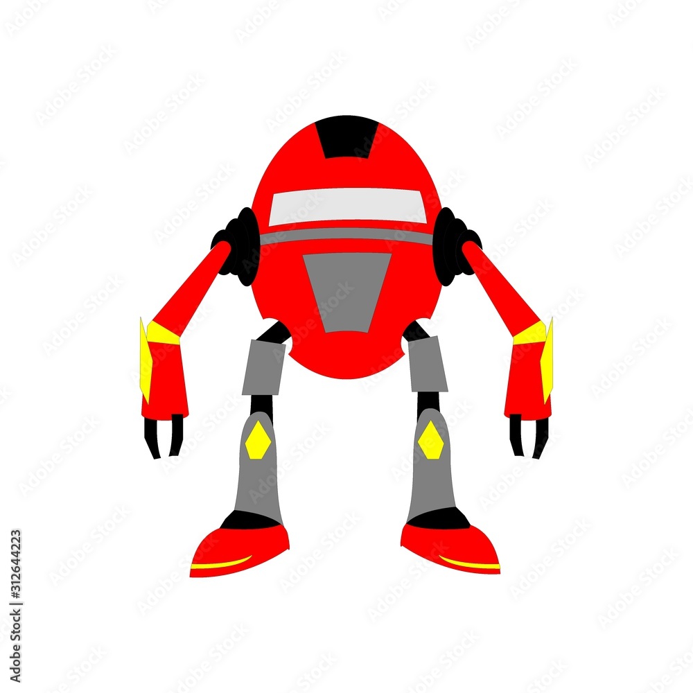 robot character . Minimalist flat style. editable vector for illustration, children book. robot character . Minimalist flat style. editable vector for illustration, children book.