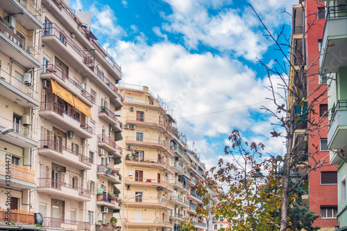 THESSALONIKI, GREECE - November 30, 2019: Street view of Modern architecture in Thessaloniki city, Greece